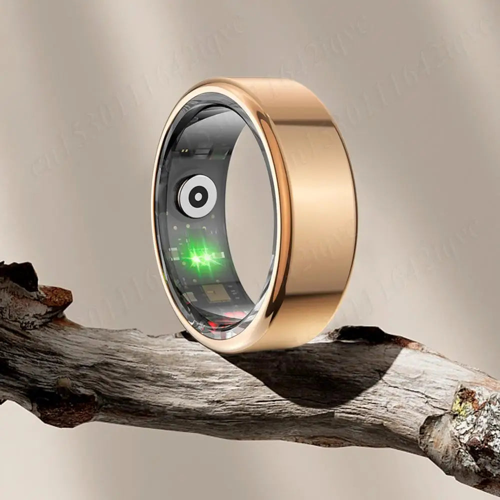 R02 Smart Ring Sleep Monitor Bluetooth5.0 Blood Oxygen Tracker Fitness Tracker Ring IP68 & 5ATM Waterproof Multi-sport Modes