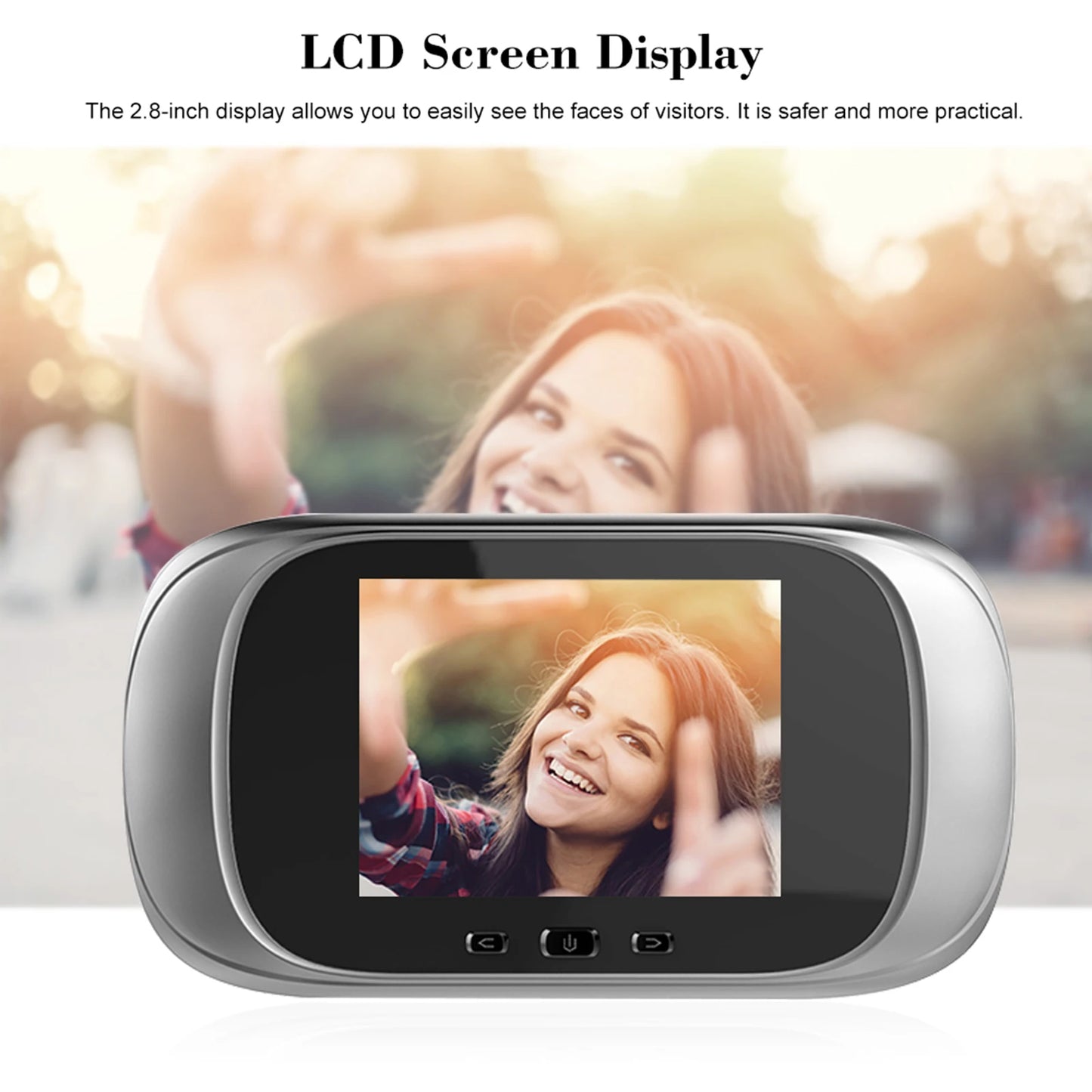 Home security doorbell with camera and night vision