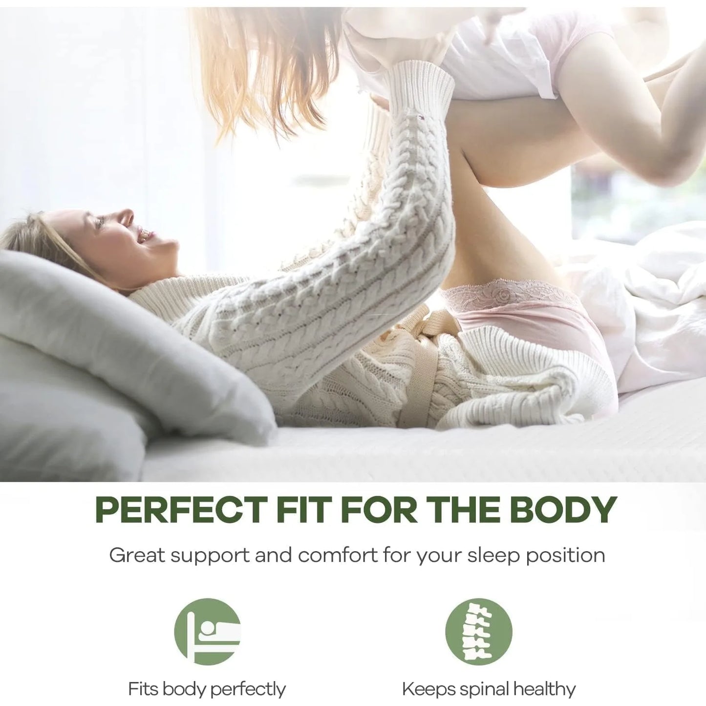 5 Inch Queen Gel Memory Foam Mattress Pressure Relieving, Cooling Gel Foam, CertiPUR-US Certified, Bed-in-a-Box, White
