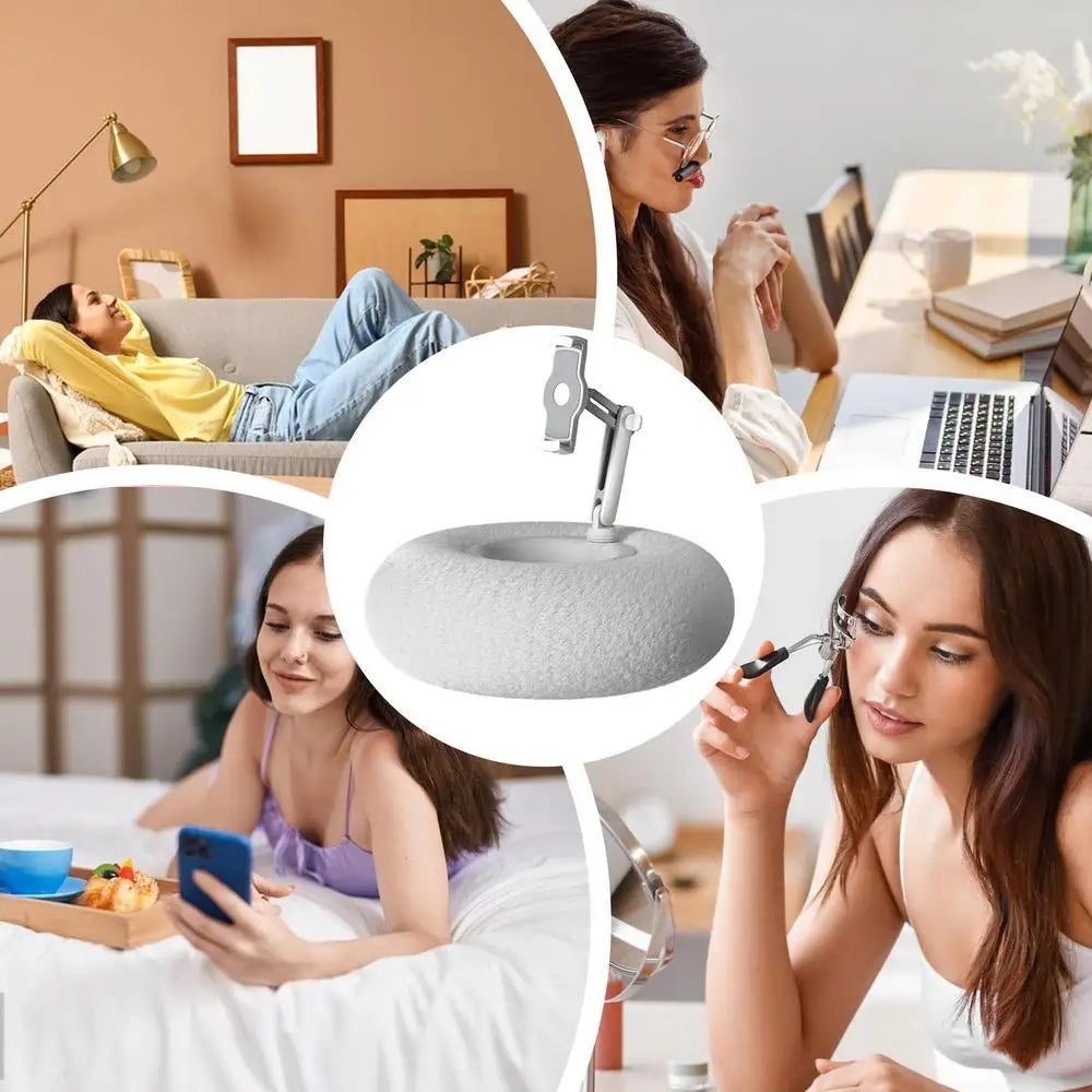 Tablet Stand Pillow Adjustable Pillow Stand With Bowl Soft Phone Holder Reading Tablet Accessories Laying Lap Holder For Sofa