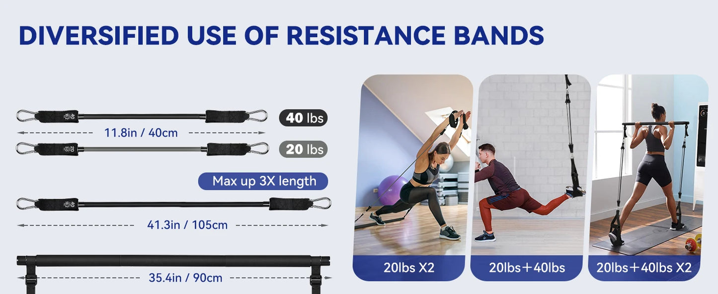 Portable Tensioner Kit With Latex Resistance Band