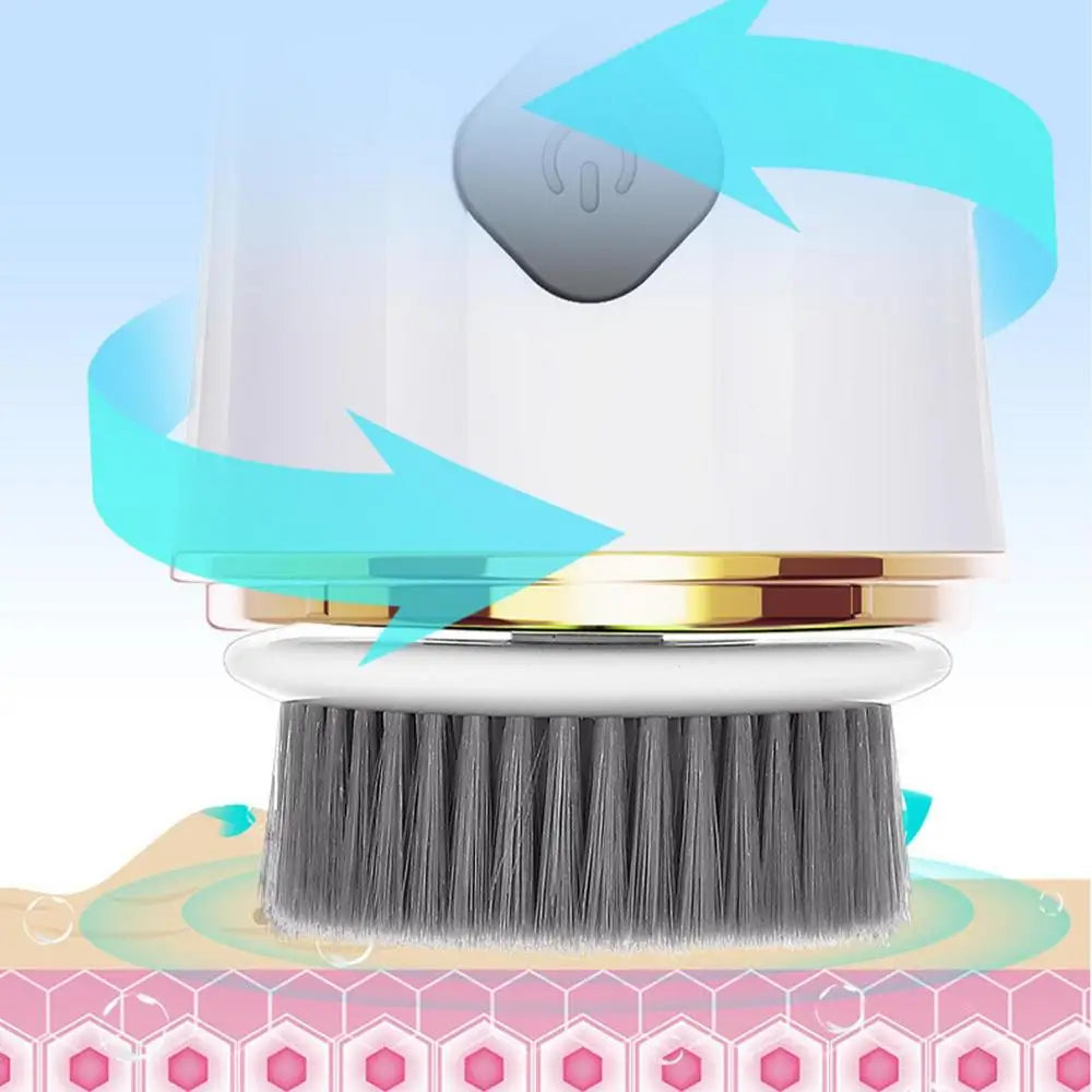 Face Skin Cleaning Brush 2 In 1 Electric Face Scrub Brush For Deep Cleaning Face Skincare Tools For Massaging And Deep Cleansing