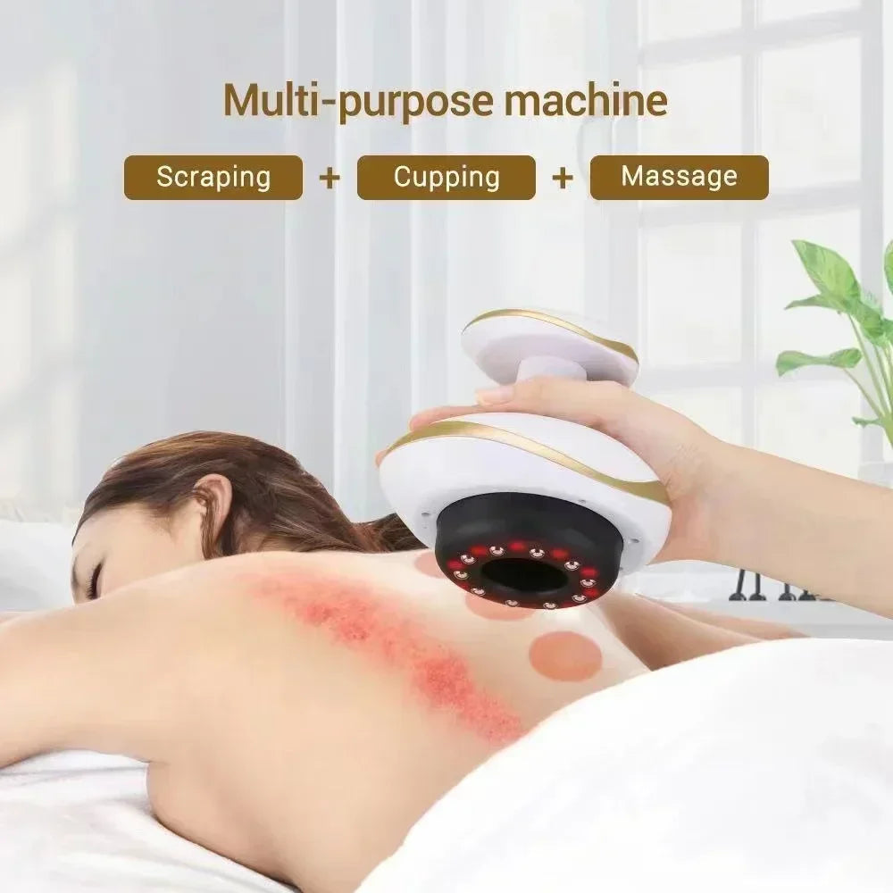 Electric Scrapin, Cupping, Suction, Heating, Fat Burner, Anti-cellulite Massager