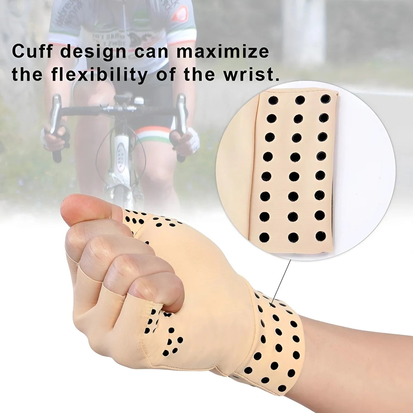 Fingerless Compression Gloves – Magnetic Arthritis Therapy for Hand Pain Relief