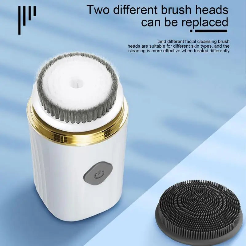 Face Skin Cleaning Brush 2 In 1 Electric Face Scrub Brush For Deep Cleaning Face Skincare Tools For Massaging And Deep Cleansing