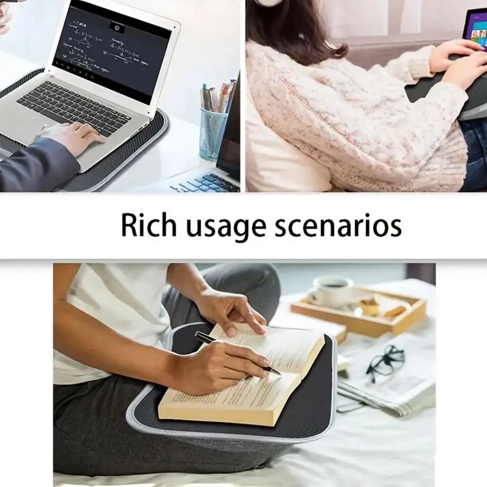 Computer Lab Desk Pillow for Laptop with Cushion Lap Desk with Pillow Cushion Writing Padded Tray with Handle for Office Work
