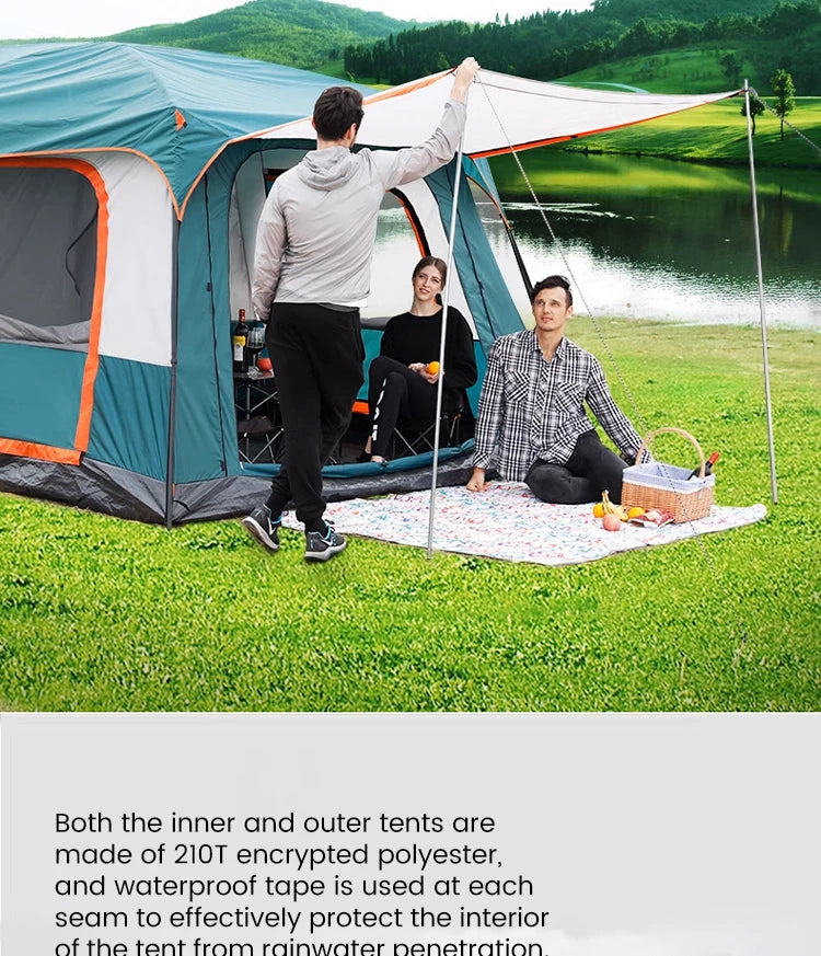 Hiking Tent 3-12 Person Rainproof