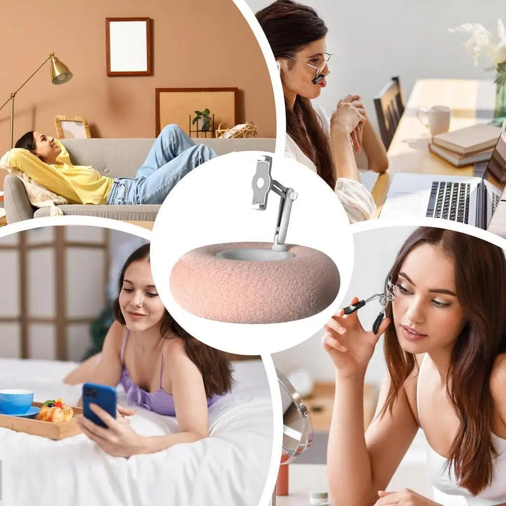 Tablet Stand Pillow Adjustable Pillow Stand With Bowl Soft Phone Holder Reading Tablet Accessories Laying Lap Holder For Sofa