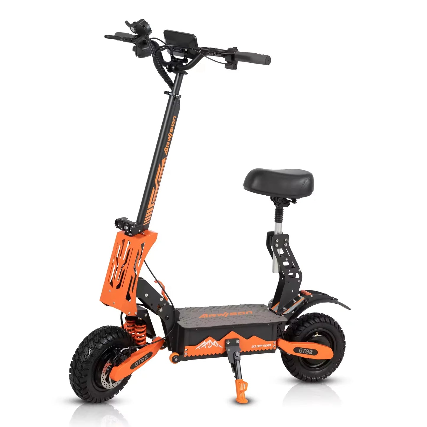 5600W Adult Electric Scooter Dual Motor Top Speed 50MPH,60V27AH, 11-inch Off-Road Tires Sport Folding eScooter with Seat