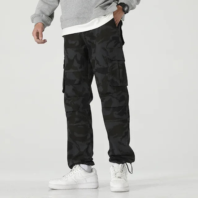 Men's Cargo Pants Large Size Tactical Military Outwear Straight Winter Trousers