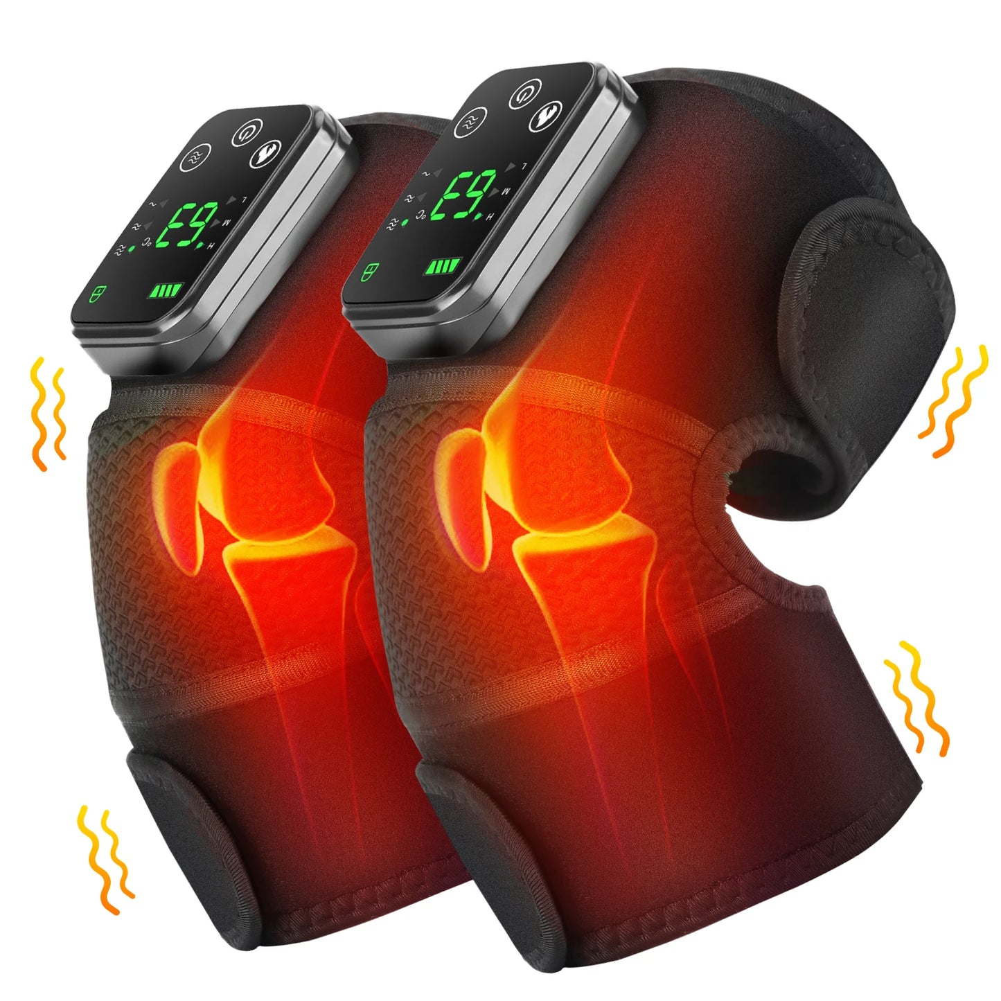 3 in 1 Heated Knee & Shoulder Steamer Vibration Elbow Warmer Shoulder Massager for Arthritis Temperature Control Support Brace