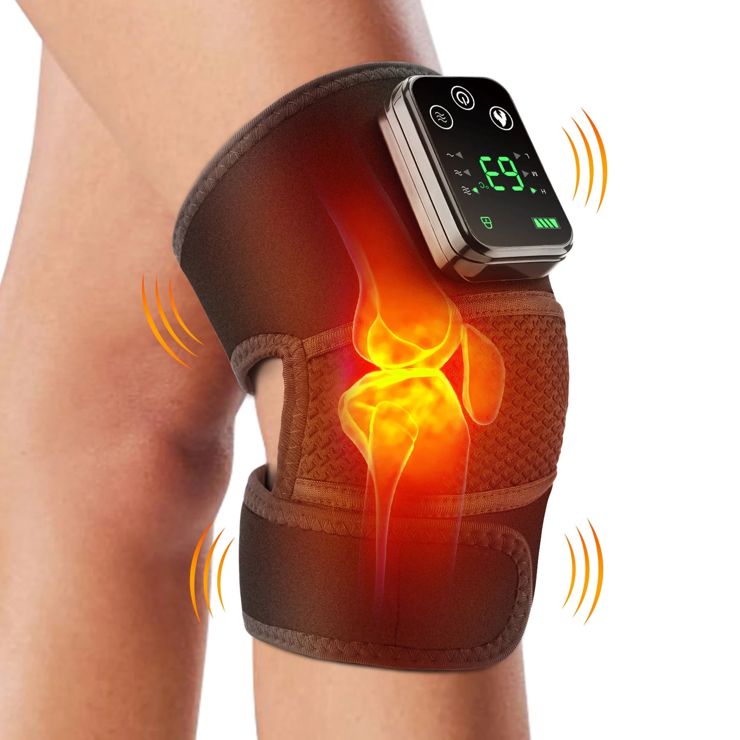 3 in 1 Heated Knee & Shoulder Steamer Vibration Elbow Warmer Shoulder Massager for Arthritis Temperature Control Support Brace