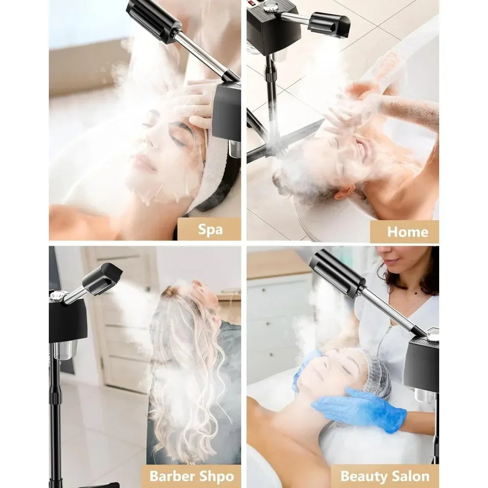 Facial Steamer Professional, Steamer for Face with Time Setting, Deep Cleaning, Vaporizador Facial for Esthetician
