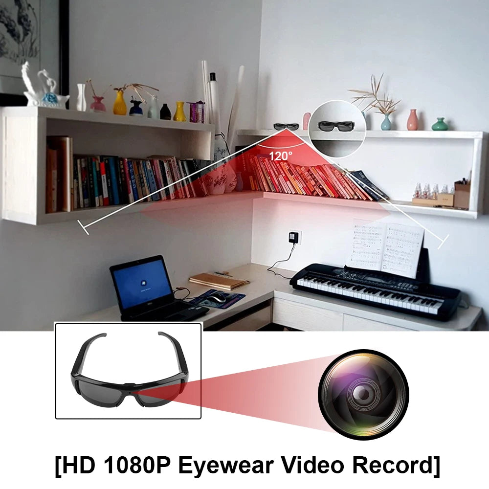 HD 1080P Glasses Camera Security Sports Video Recorder Surveillance Camcorder For Driving