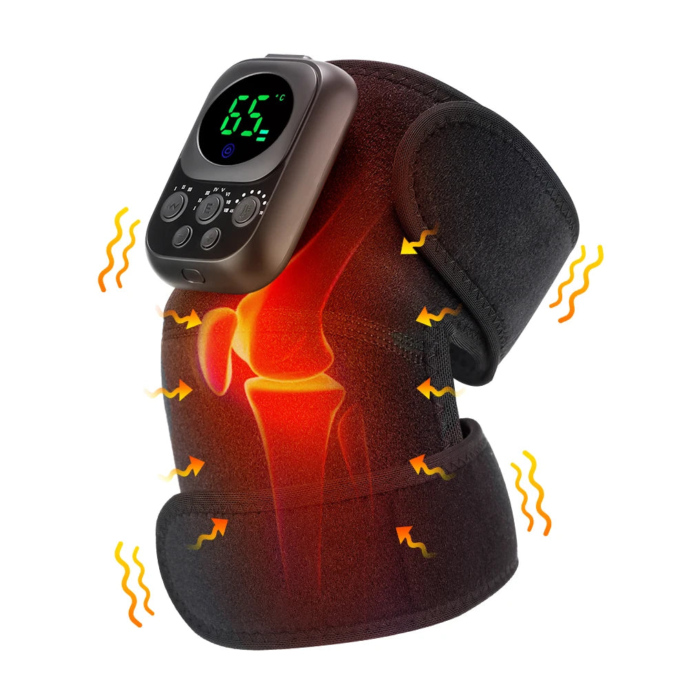 3 in 1 Shoulder Knee Eblow Heated Vibration Knee Massager Pad for Joint Pain Relief Health Care Shoulder Arthritis Support Belt