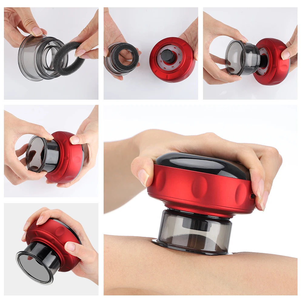 Body Cupping Medical Chinese Electric Vacuum Cupping Therapy Body Scraping Massage Jars Guasha Relieve Professional Suction Cups