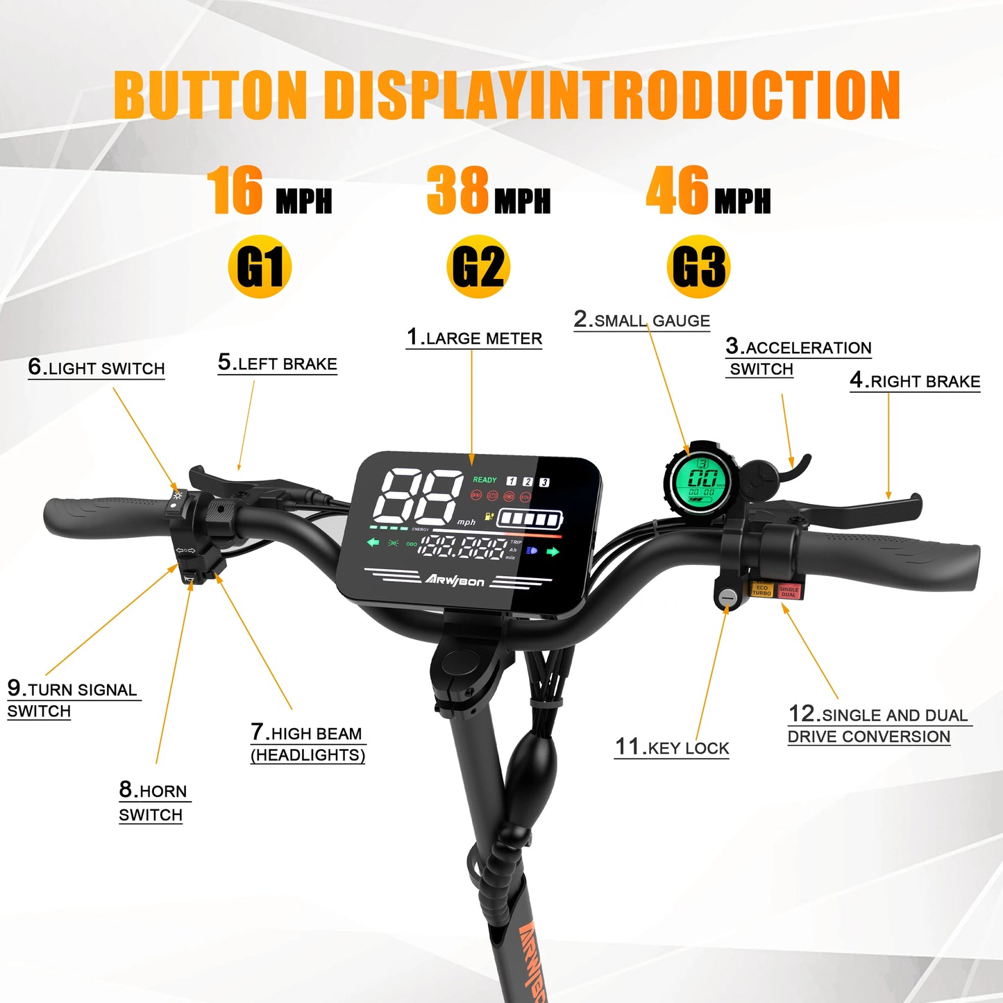 5600W Adult Electric Scooter Dual Motor Top Speed 50MPH,60V27AH, 11-inch Off-Road Tires Sport Folding eScooter with Seat