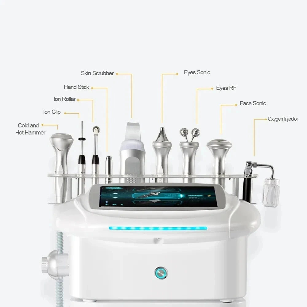 9 In 1 Hydra Professional Machine Aqua Facial Device New Beauty Health Smart Multifunction Oxygen Jet（Cart is not included）