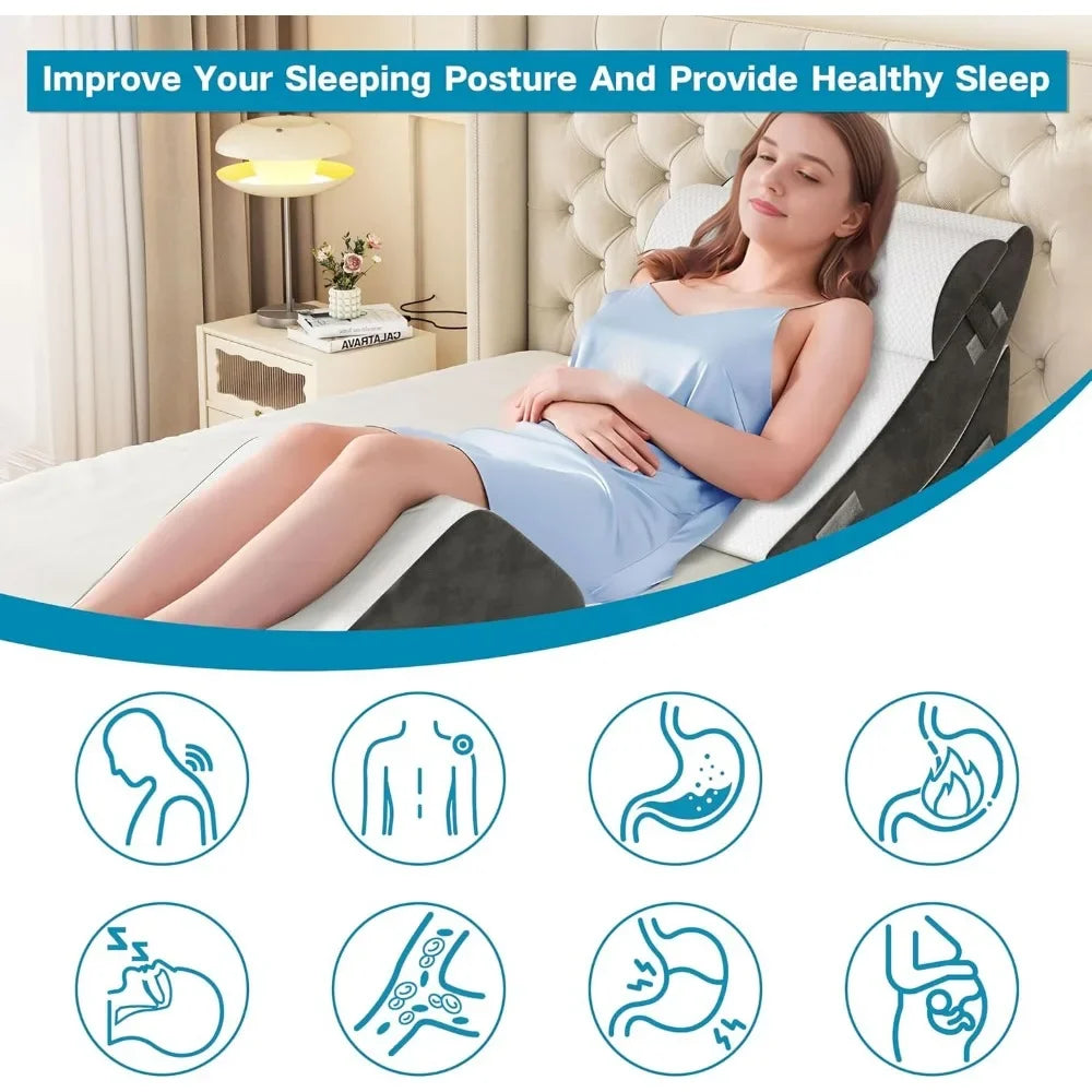 4Pcs Orthopedic Bed Wedge Pillow Set, Wedge Pillow for Sleeping