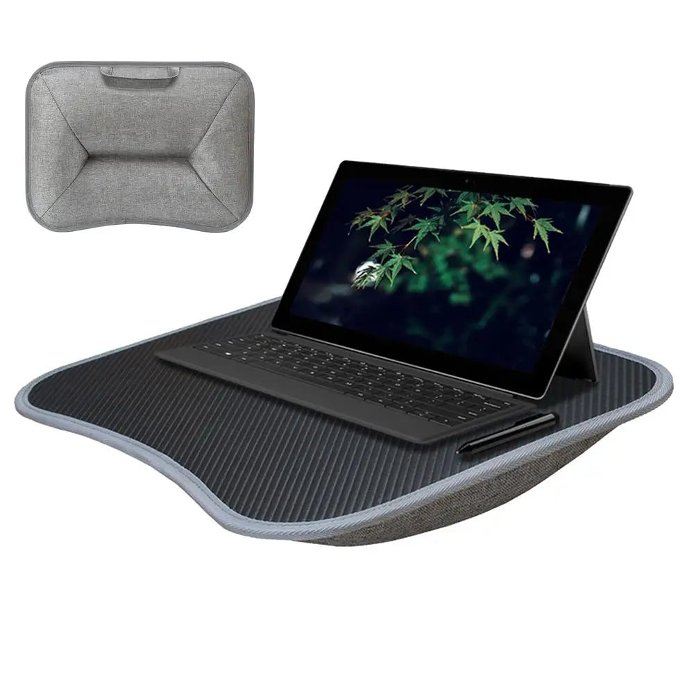 Computer Lab Desk Pillow for Laptop with Cushion Lap Desk with Pillow Cushion Writing Padded Tray with Handle for Office Work