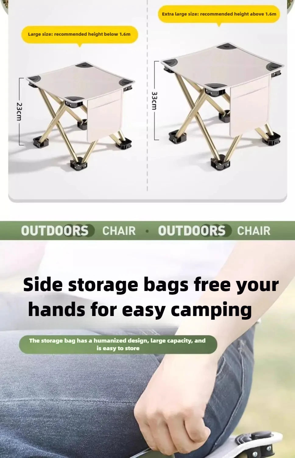 Outdoor Portable Folding Stool for outdoors