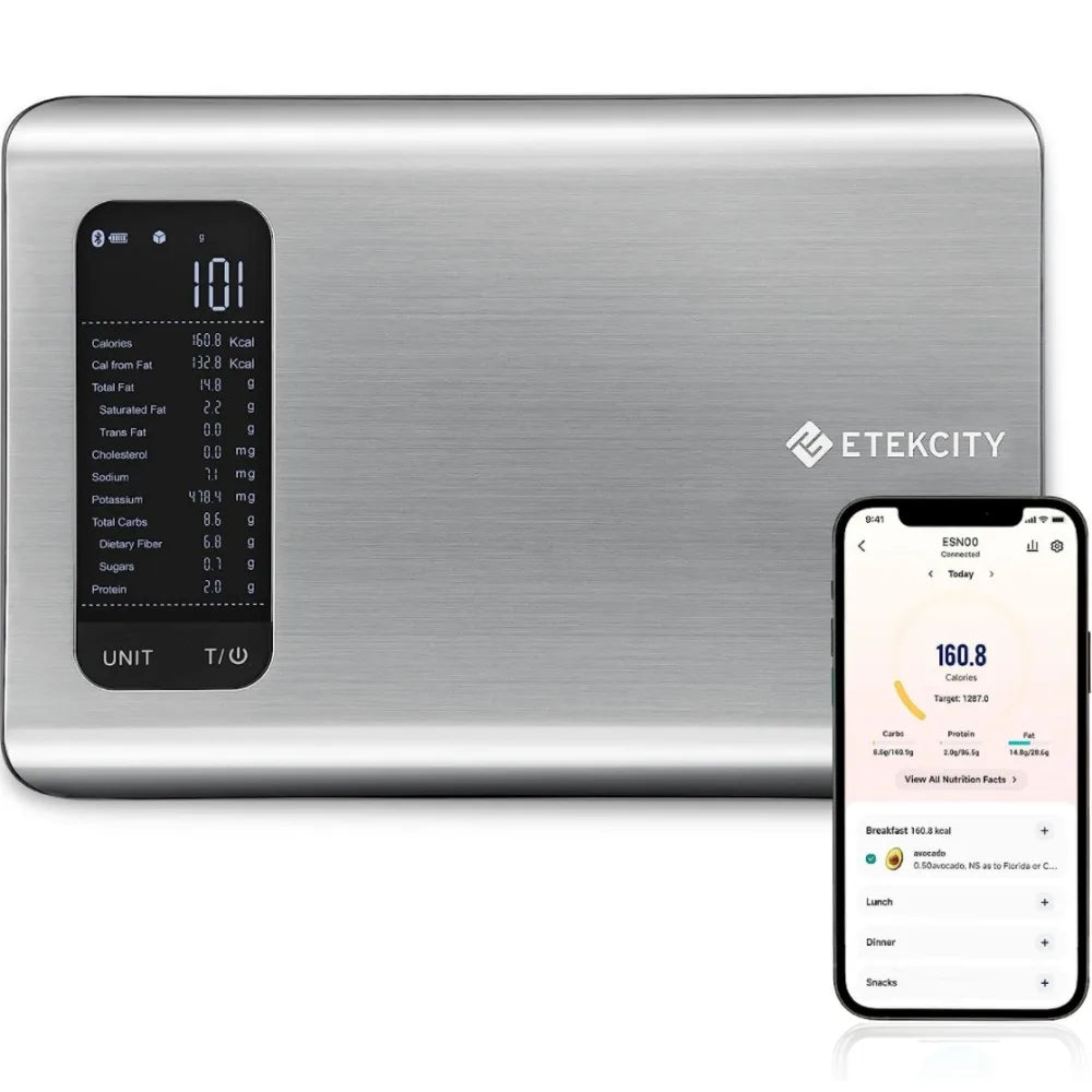 Smart Nutrition Scale Food Scale Digital Free Shipping, Measure in Ounces, Grams or Milliliters