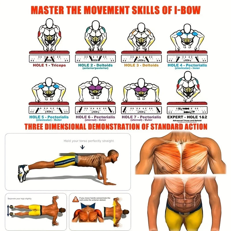 Portable Multifunctional Foldable Fitness Equipment For Chest Abdomen Arms/Back Training