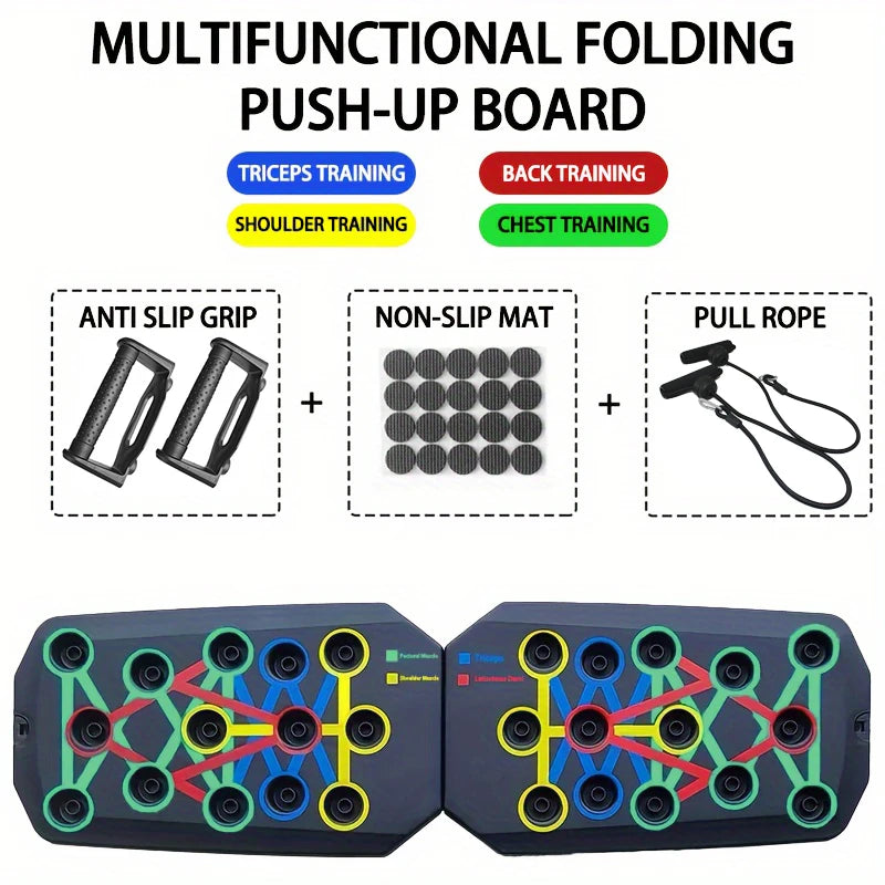 Portable Multifunctional Foldable Fitness Equipment For Chest Abdomen Arms/Back Training