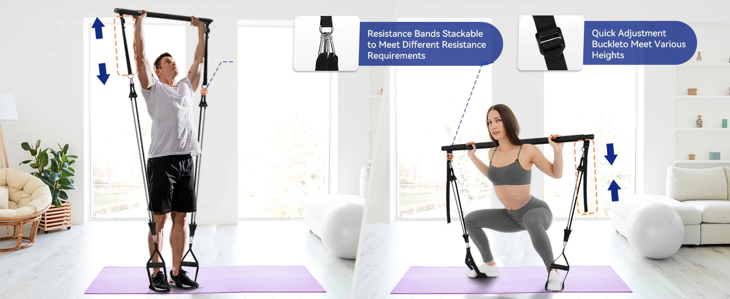 Portable Tensioner Kit With Latex Resistance Band