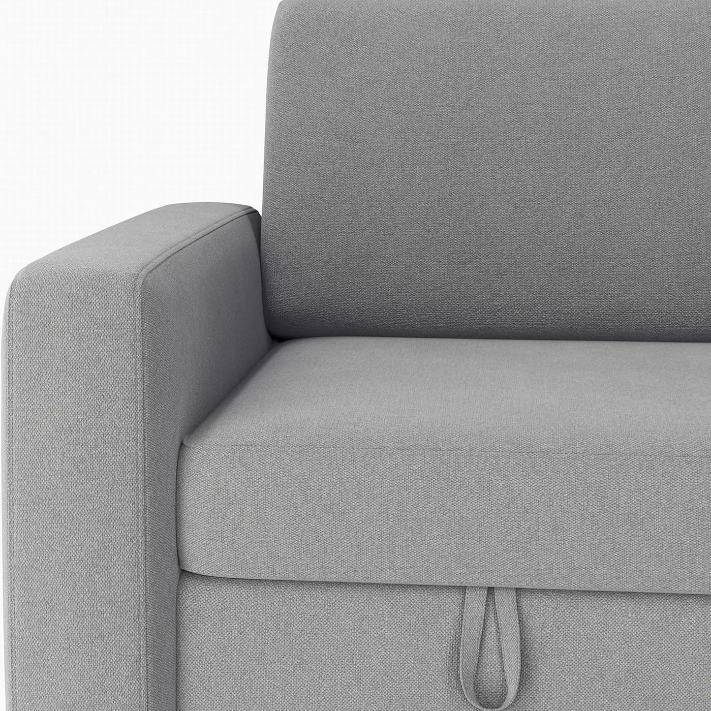 Sectional Sofa L-Shaped Sofa Couch Bed w/Chaise & USB, Reversible Couch Sleeper w/Pull Out Bed & Storage Space, 4-seat Fabric