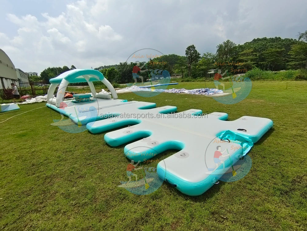 Custom Inflatable Floating Wave Loading Dock, Inflatable Jet Ski Dock Inflatable Water Platform