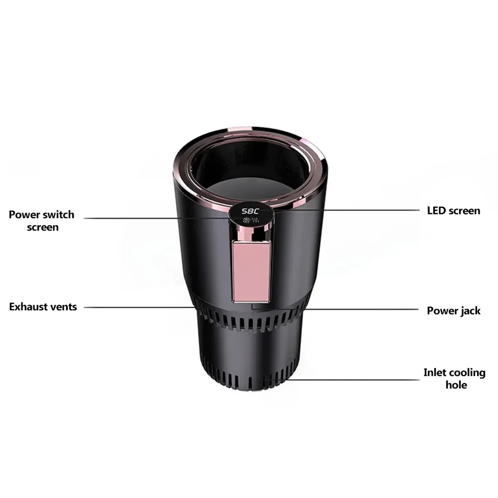 Car Heating Cooling Cup 12V with Digital Temperature Display