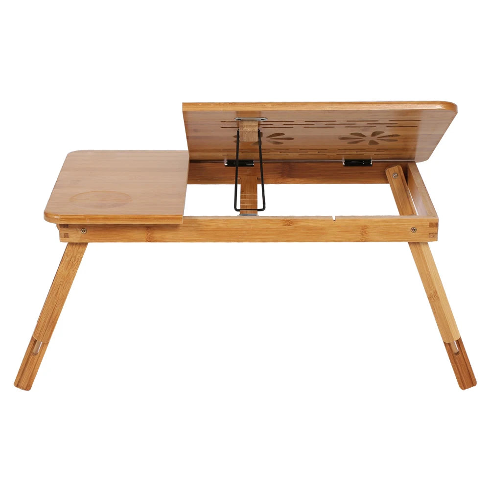 Bed Desk Adjustable Bamboo Rack Shelf Dormitory Bed Lap Desk Portable Book Reading Tray Stand Bed Lap Desk Laptop Bed Desk