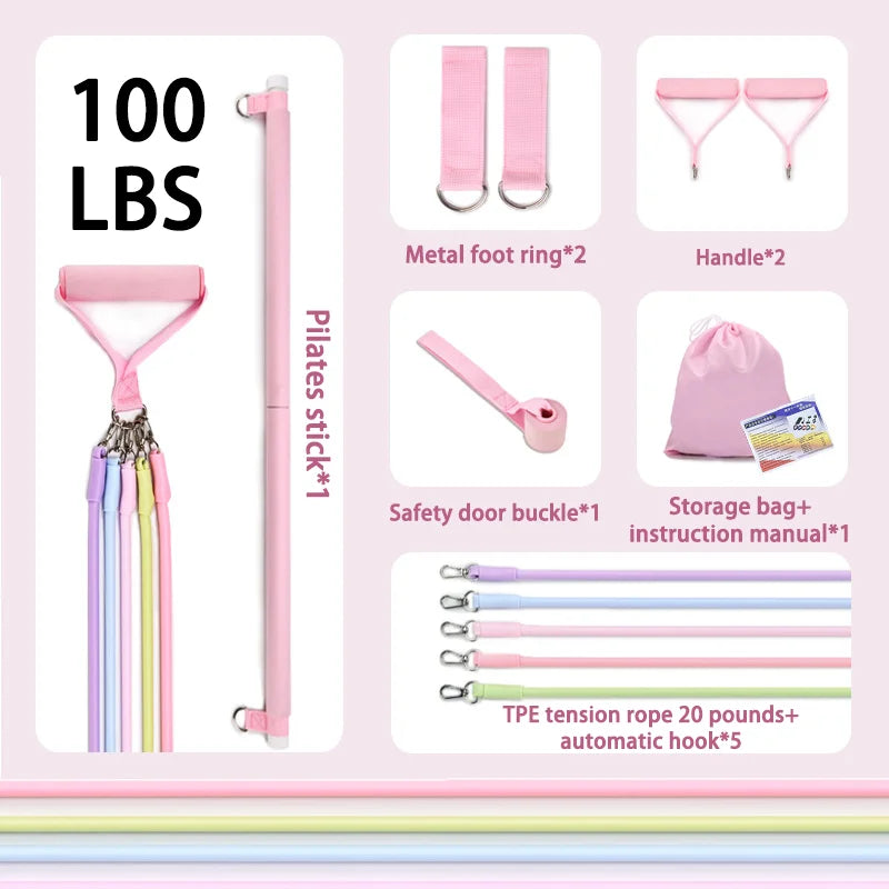Portable Tensioner Kit With Latex Resistance Band