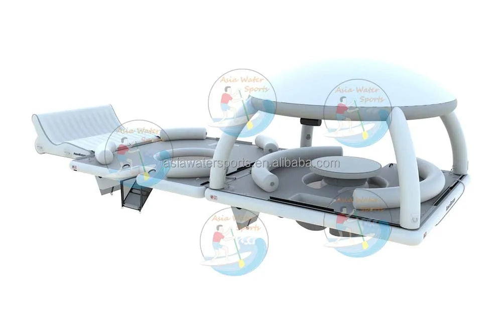 Custom Inflatable Floating Wave Loading Dock, Inflatable Jet Ski Dock Inflatable Water Platform