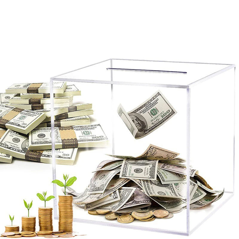 Transparent Acrylic Piggy Bank