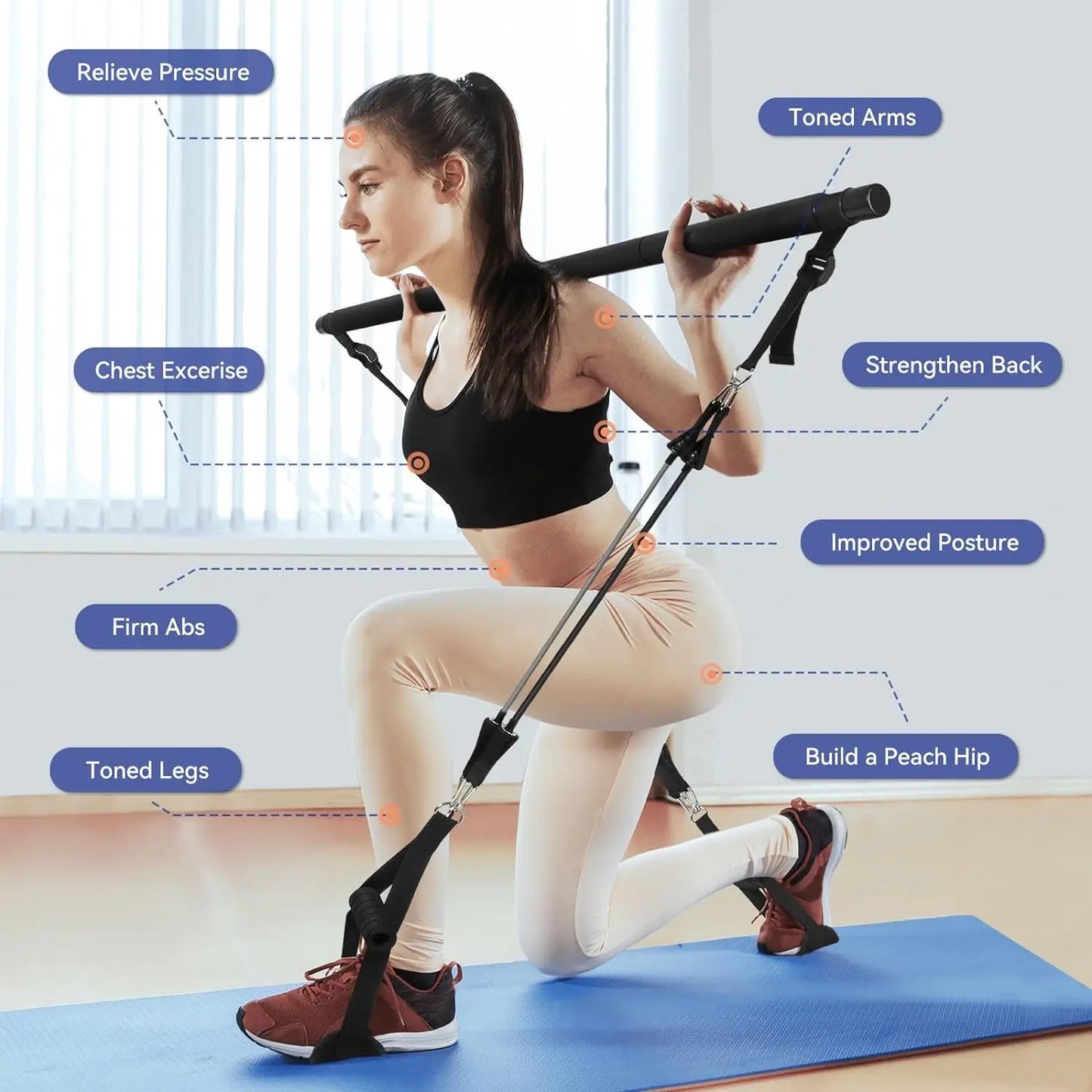Portable Tensioner Kit With Latex Resistance Band