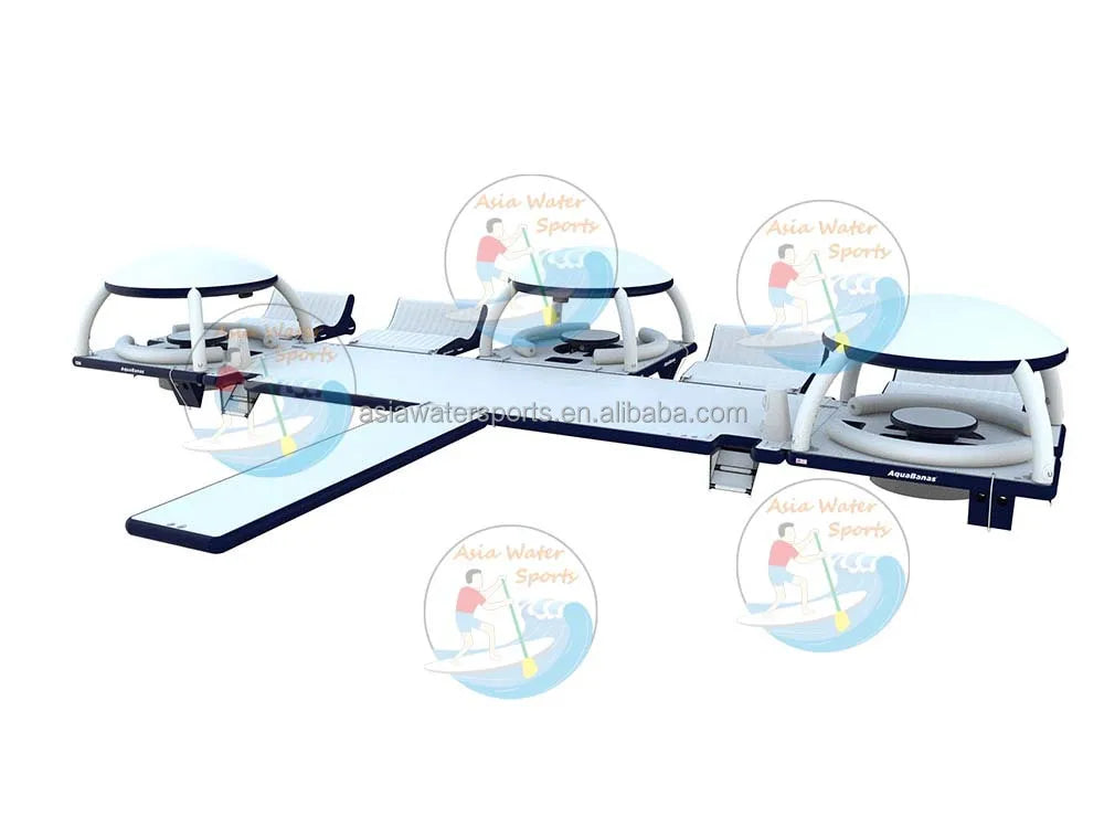 Custom Inflatable Floating Wave Loading Dock, Inflatable Jet Ski Dock Inflatable Water Platform