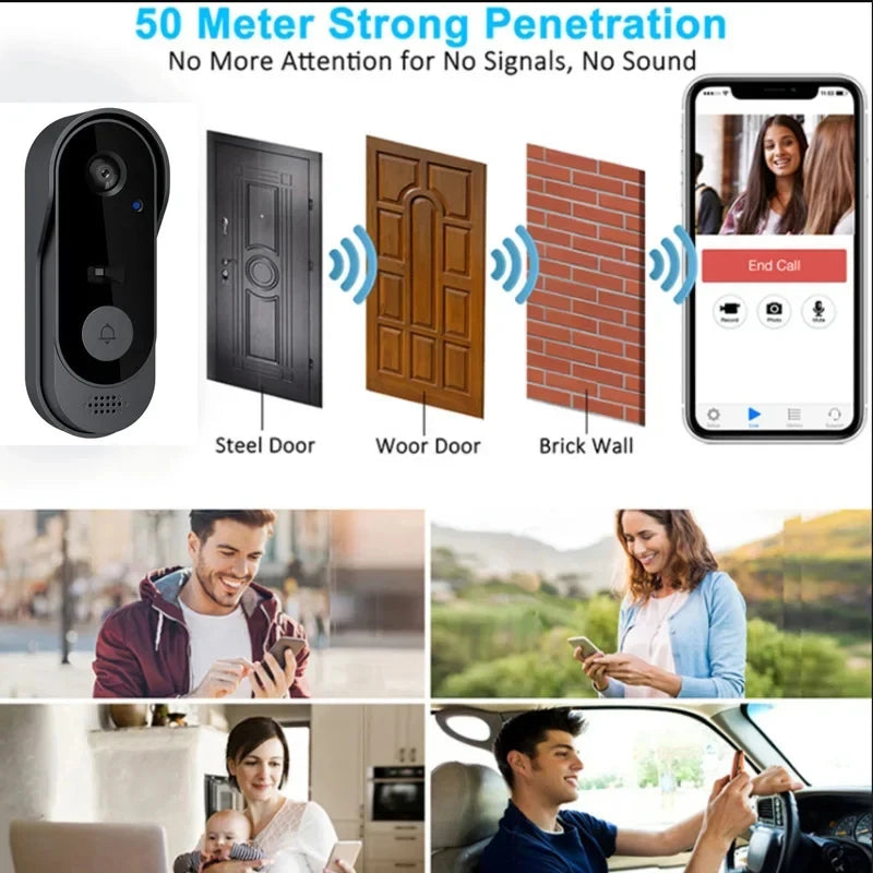 Tuya Doorbell With Camera Wireless Video Doorbell WIFI HD Outdoor Phone Door Bell Camera Security Video Intercom Smart Home