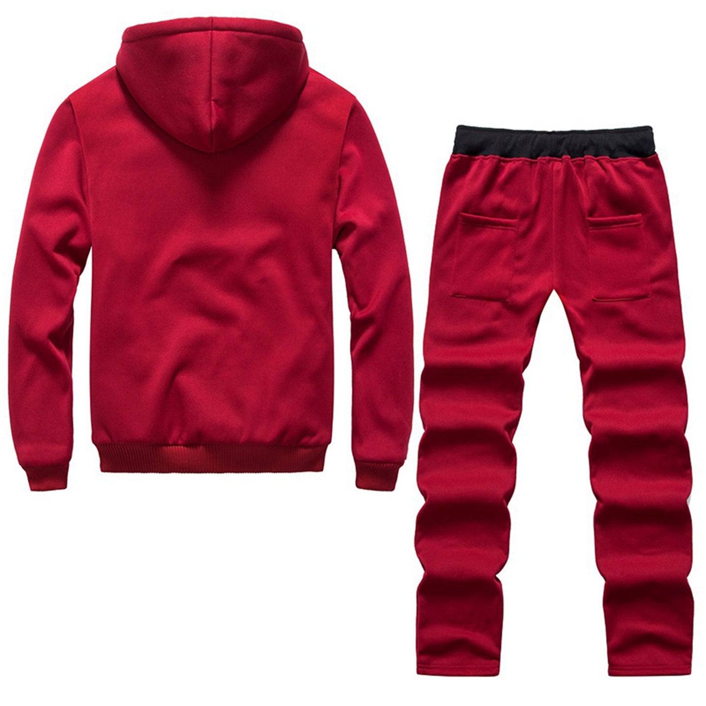 Men's Thicken Warm Tracksuit  2 Piece Set Autumn Winter Fashion Casual Long Sleeve Plush Hoodies Sweatpant Gym Sweatsuit Street