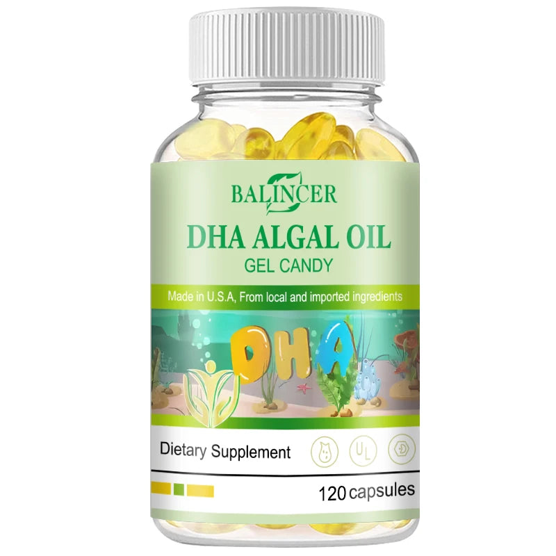 Dha Algae Oil - Fast absorbing, contains DHA and EPA, Omega-3 fatty acids, beneficial to baby's brain and vision development