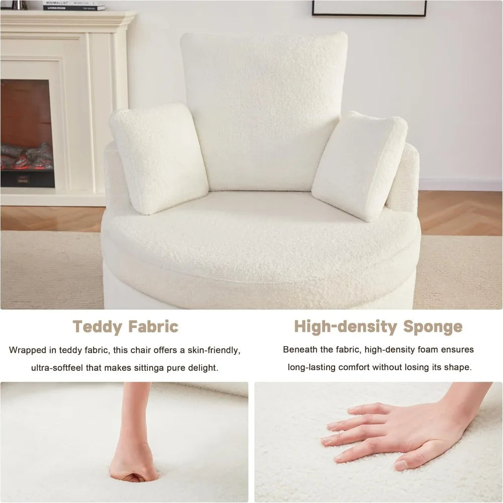 Rotatable Oversized Chair with Storage