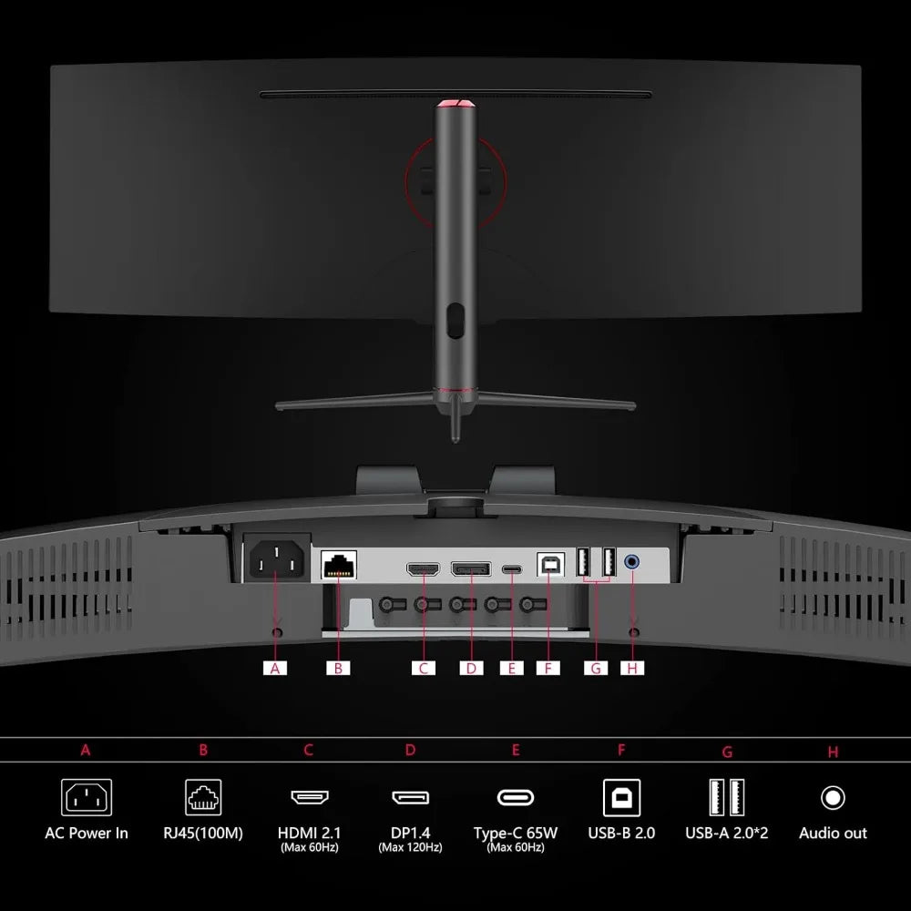 49" Curved Monitor Ultrawide Gaming 120Hz 32:9 QHD 5120 x 1440P Computer Monitor, R1800, 99% sRGB, HDR400