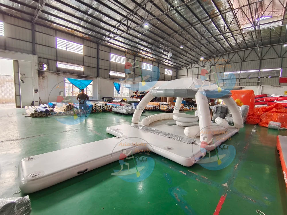Custom Inflatable Floating Wave Loading Dock, Inflatable Jet Ski Dock Inflatable Water Platform