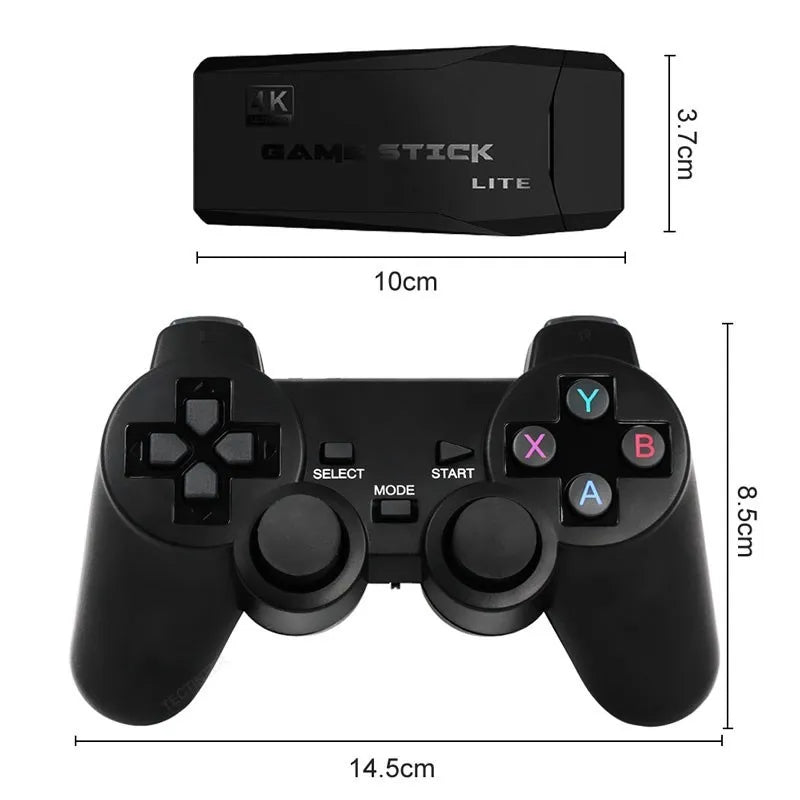 Video Game Console Built-in 20000 Games Wireless Controller TV Game Stick 4K HD 25 Languages