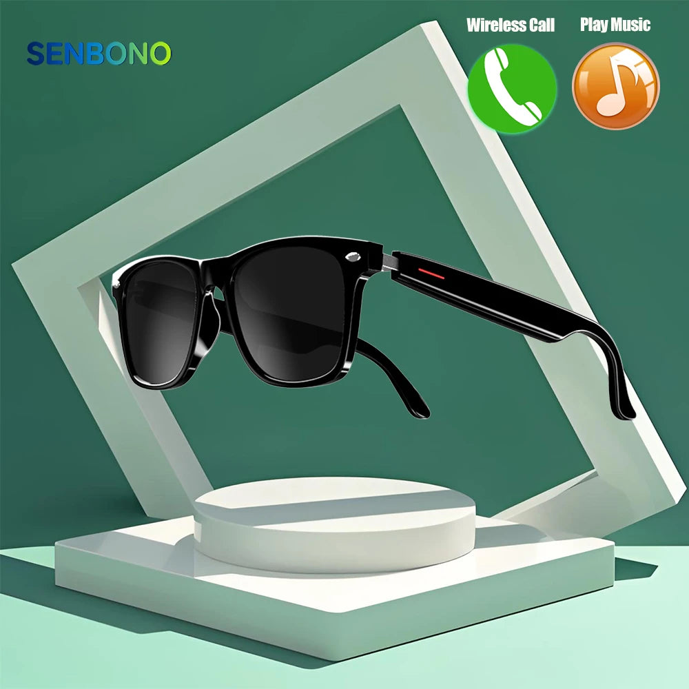 SENBONO Orignal E13 Smart Glasses With Sunglasses Open Ear Headsets Waterproof Hands-Free Calling Sunglasses For Men Womem