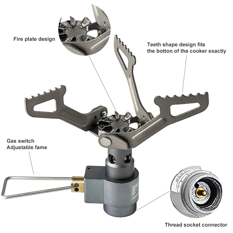 Mini Camping Gas Burner Titanium