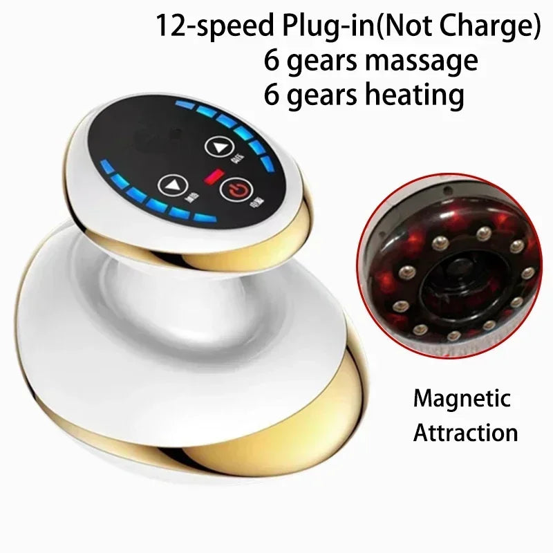 Electric Scrapin, Cupping, Suction, Heating, Fat Burner, Anti-cellulite Massager