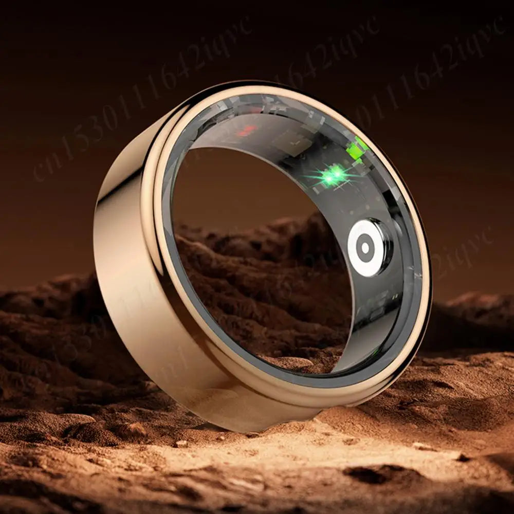R02 Smart Ring Sleep Monitor Bluetooth5.0 Blood Oxygen Tracker Fitness Tracker Ring IP68 & 5ATM Waterproof Multi-sport Modes