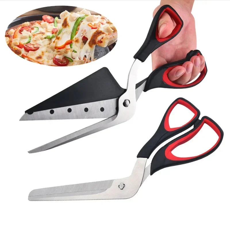 Professional Pizza Scissors Sharp Detachable Stainless Steel Blade Pizza Cutter Scissors Easy Cutting Pizza Spatula Slicer Tools